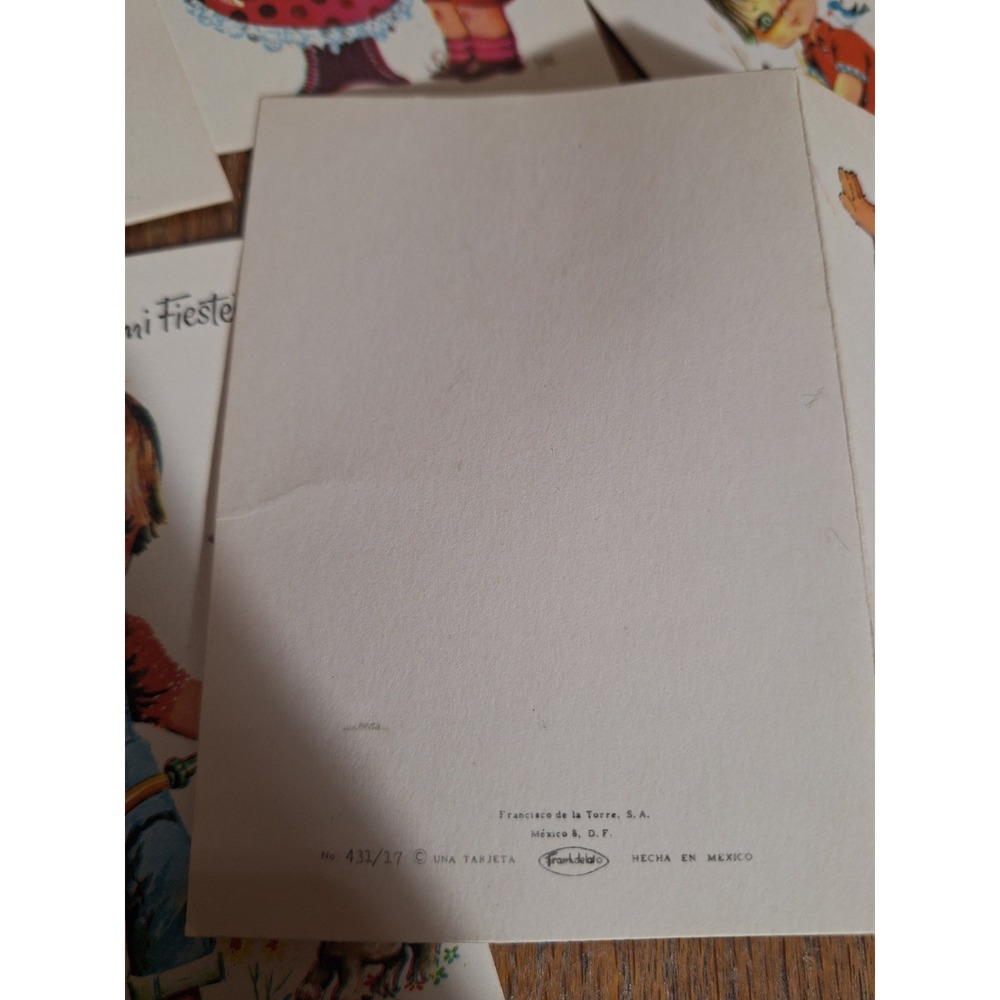 7 Vintage Gina Spanish Birthday Invitations Ven a mi Fiestecita Mid Century Mx - Picture 4 of 4